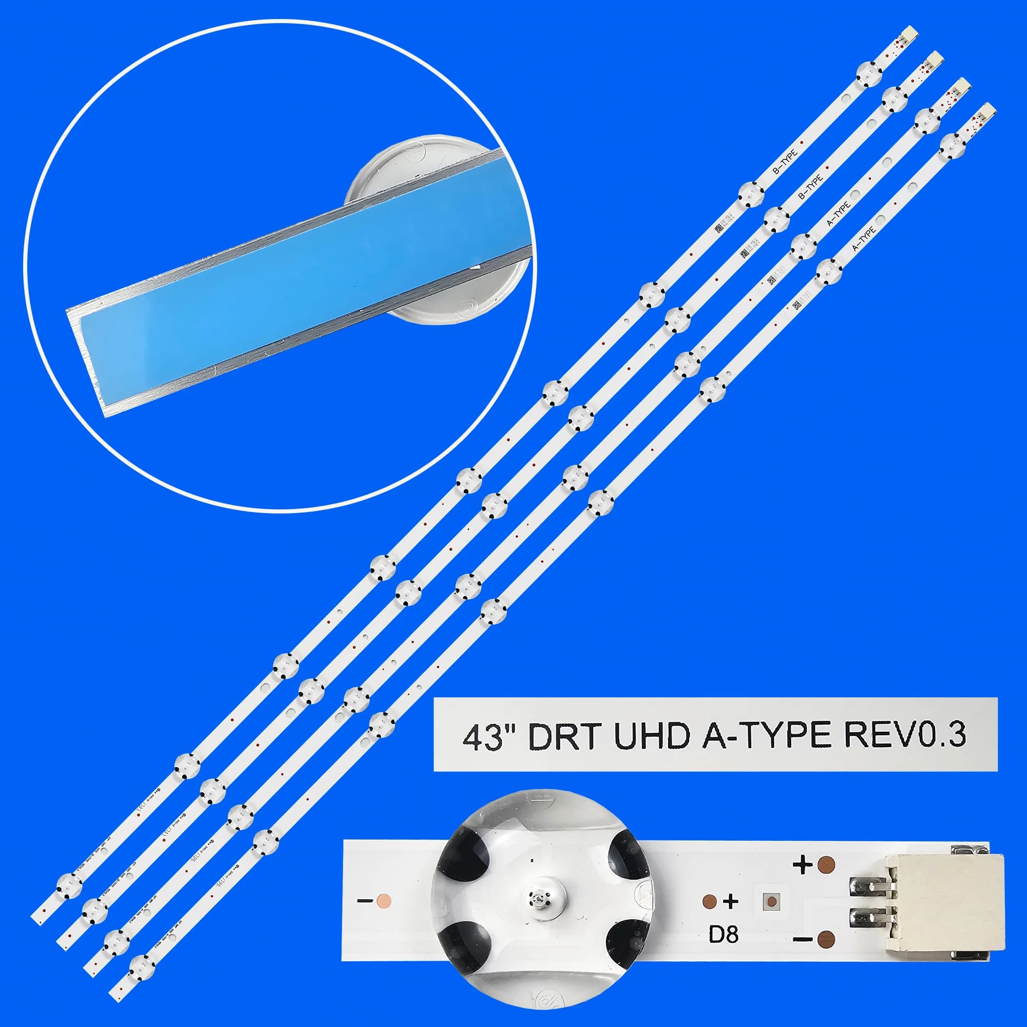 LED Backlight Strips For 43UD8350 43UD8380 43UD8370 43UA8900 43UD8800 43UD8400B PDH43UG02-S PDM43UG02-S PDH43UG02-W 43UHD472P