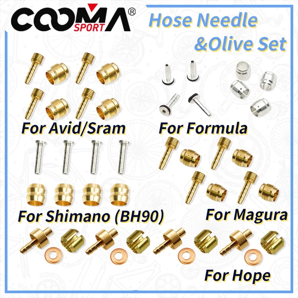 4 Set Tubo Freno Idraulico Bicicletta BH90 BH59 Ago Oliva/Connettore Inserto Per Shimano Magura AVID SRAM Formula Hope