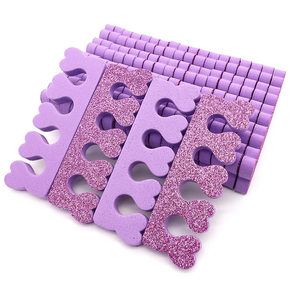 25 Pz/borsa Separatori Dita Dei Piedi Per Pedicure Spugna Separatore Dita Dei Piedi Per La Lucidatura Del Chiodo Del Partito Unghie Artistiche Pittura Unghie Dei Piedi Kit di Strumenti per Manicure
