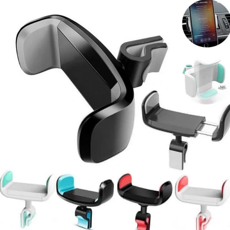 Supporto universale per telefono da auto con fissaggio all'aria 360° ° Supporto Mini Girevole Anti-Vibrazione per Accessori Auto da Interno
