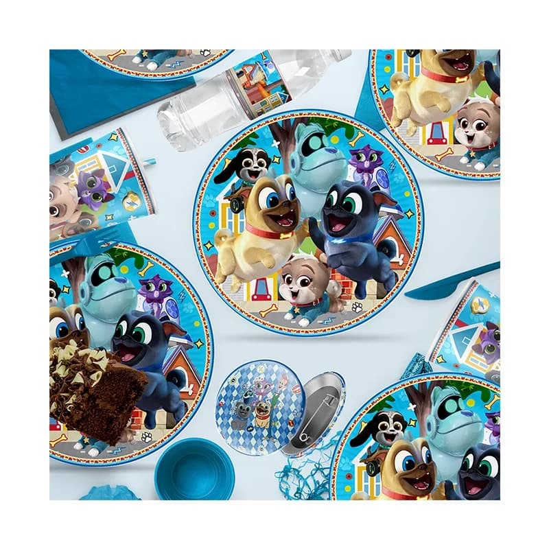 Disney Puppy Dog Pals animazione per bambini Tema Festa di compleanno Adesivo usa e getta Baby Shower per bambini per il ritorno a scuola