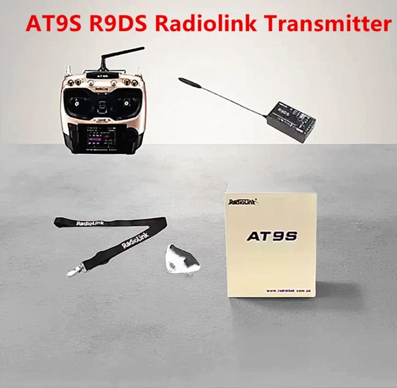 Radiocomando AT9S R9DS 2.4G con o senza Ricevitore R12DS / R12DSM per Elicottero RC, Aereo, Quadricottero, Aliante