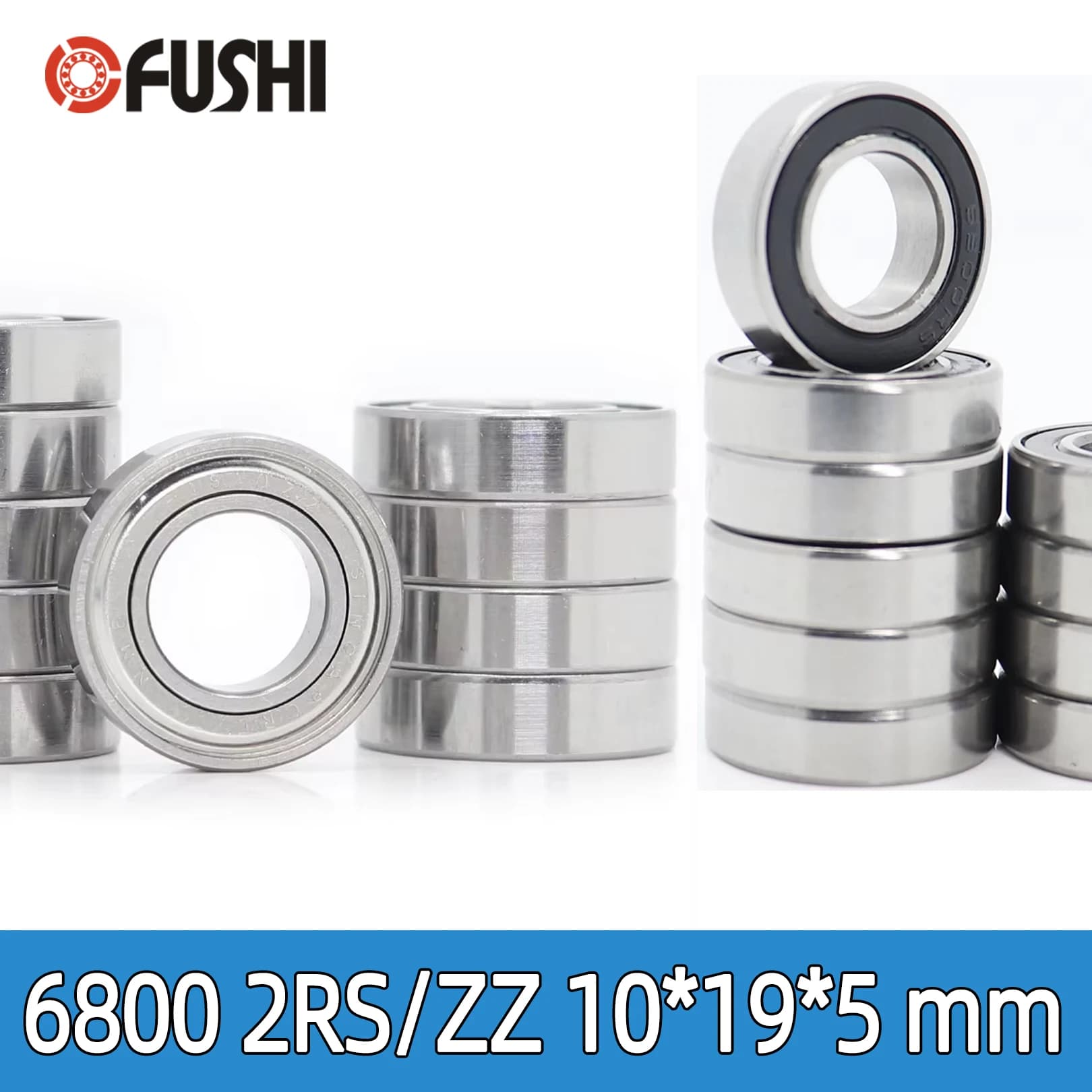 10 pz 6800 2RS Cuscinetto 10x19x5mm Cuscinetto A Sfere A Gola Profonda 6800ZZ 61800Z 61800 2RS RS 6800LLU 10*19*5 mmRC Auto Camion Cuscinetto