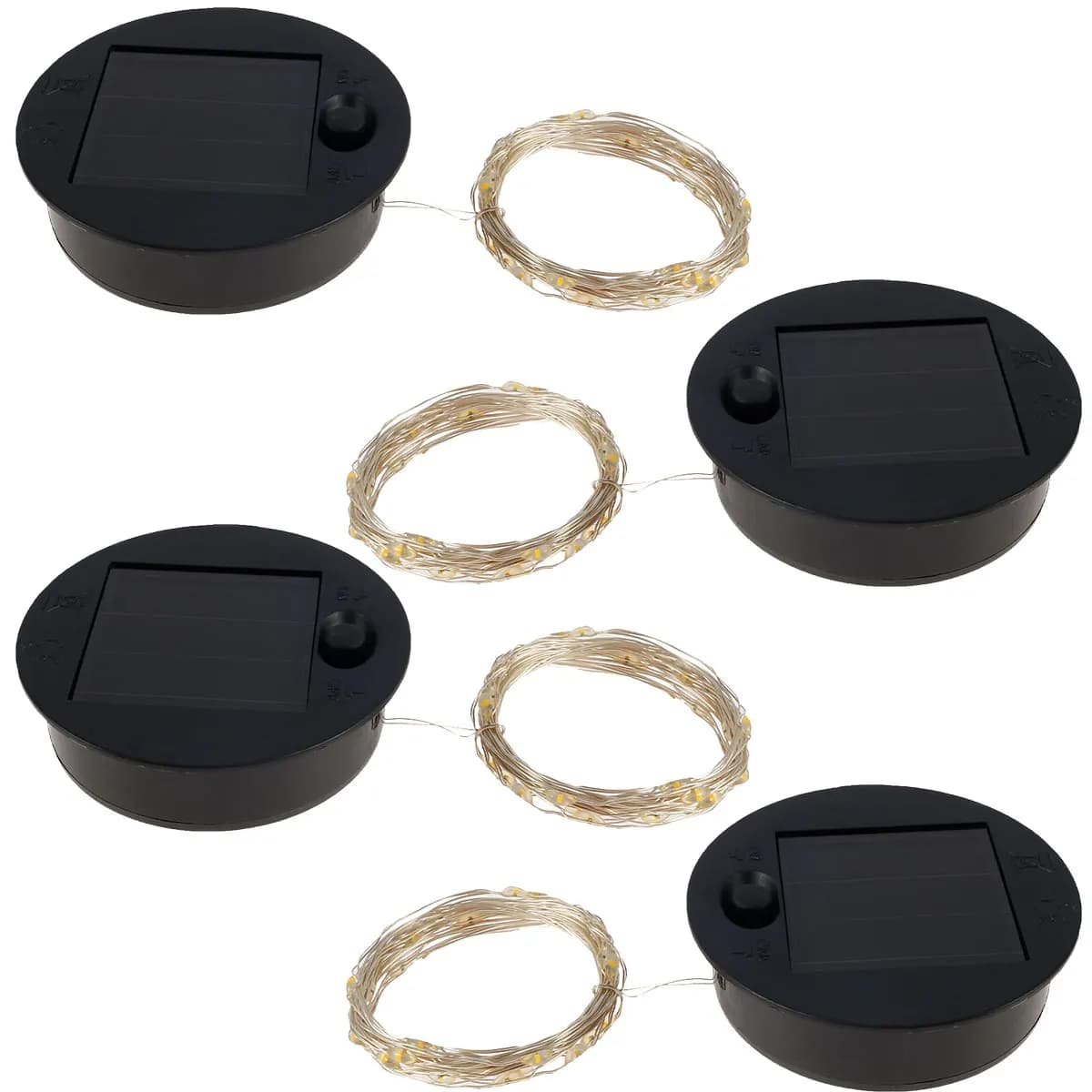 Parte superiore di ricambio per lanterna solare con 30 luci a stringa a LED Pannello solare a LED Coperchio per lanterna Parte di ricambio per luci solari rotonde