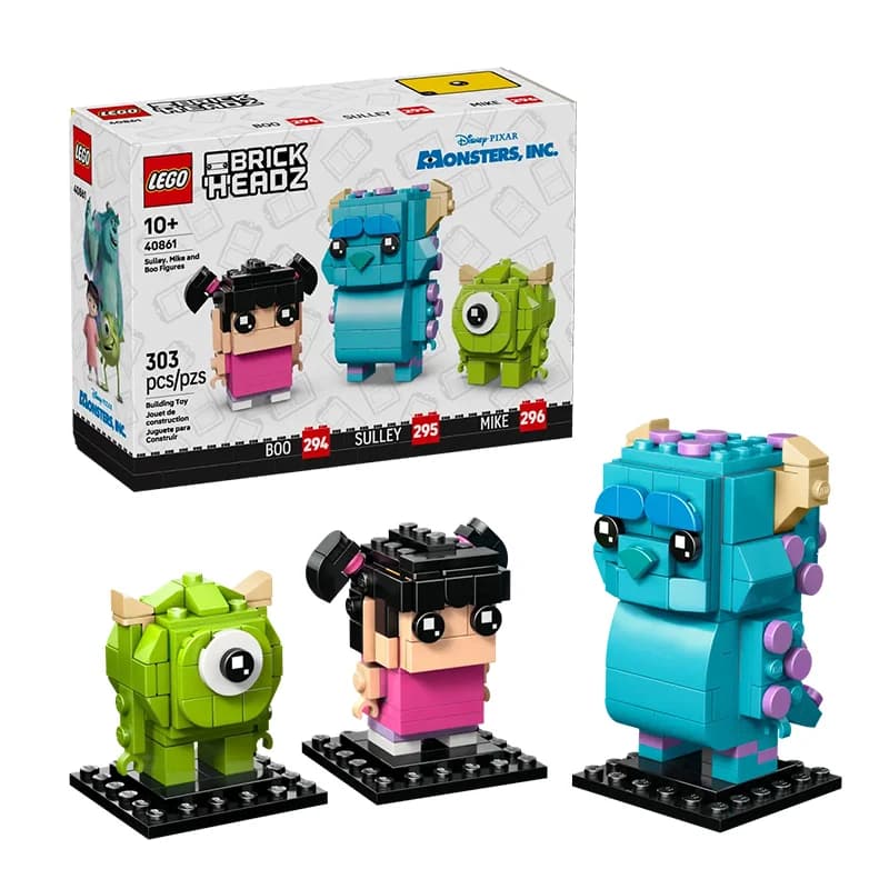Lego Block Square Head Series 40861 Sally, Mike e Shy Ghost Doll, giocattoli da costruzione per bambini e bambine, regalo