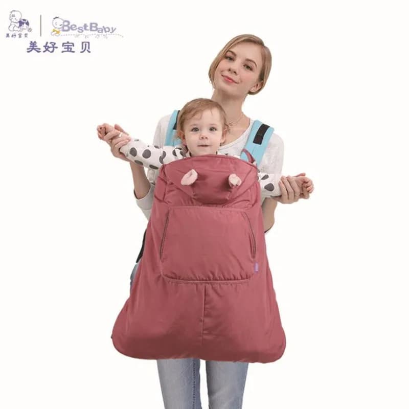 Mantello marsupio impermeabile mantello in velluto mantello invernale copertura calda vento fuori necessario trasportare zaino per bambini mantello a tracolla