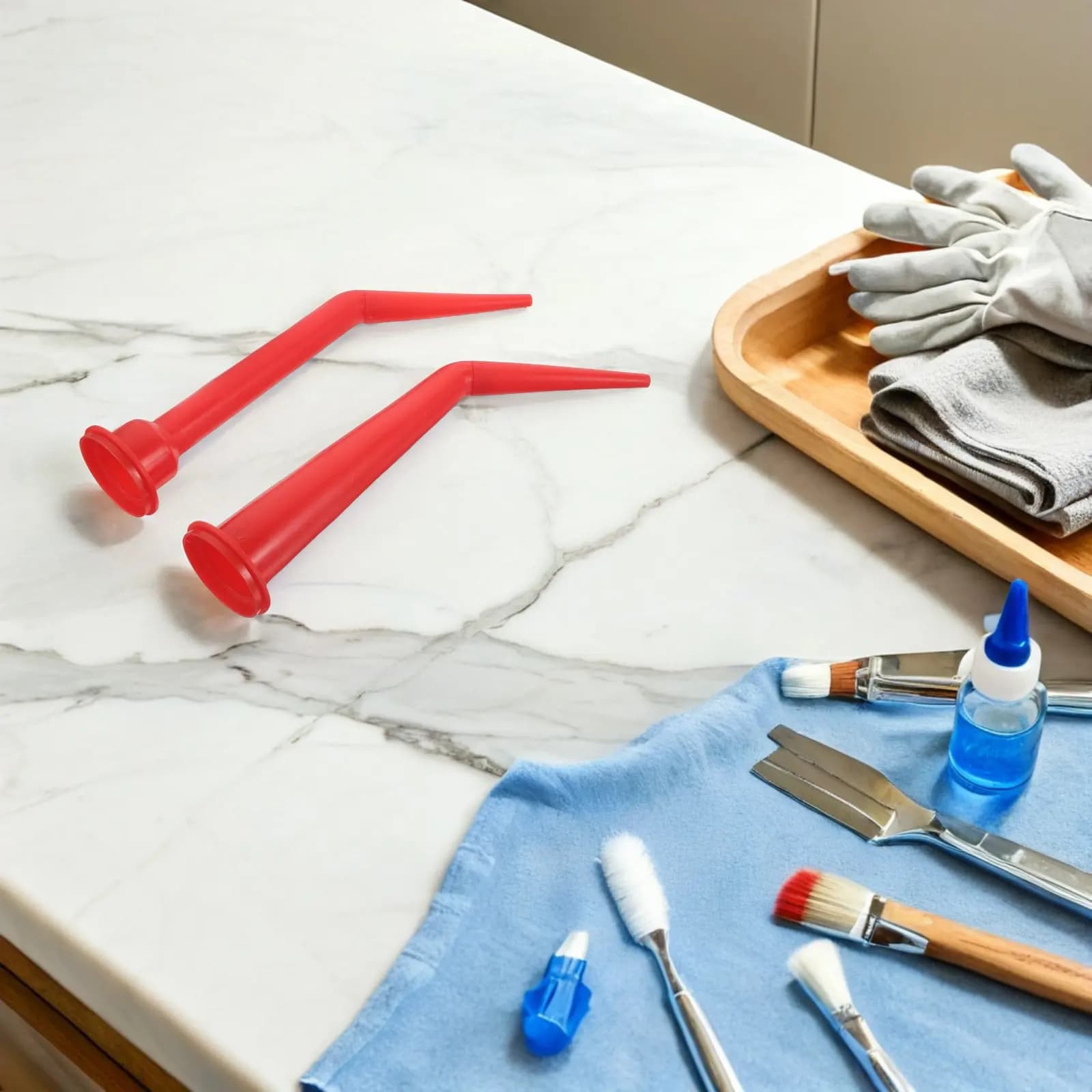Set di 6 Punte di Estensione in Plastica per Pistola Sigillante, per Applicazione di Sigillante su Pareti, Porte e Finestre, Strumento per Calafataggio