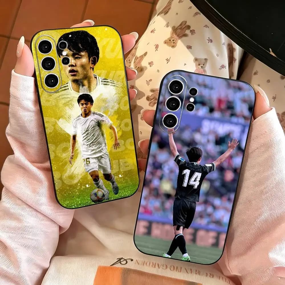 Football Kubo Takefusa Phone Case For Samsung S25,S24,S21,S22,S23,S30,Ultra,S20,Plus,Fe,Note,10,9,5G Black Cover