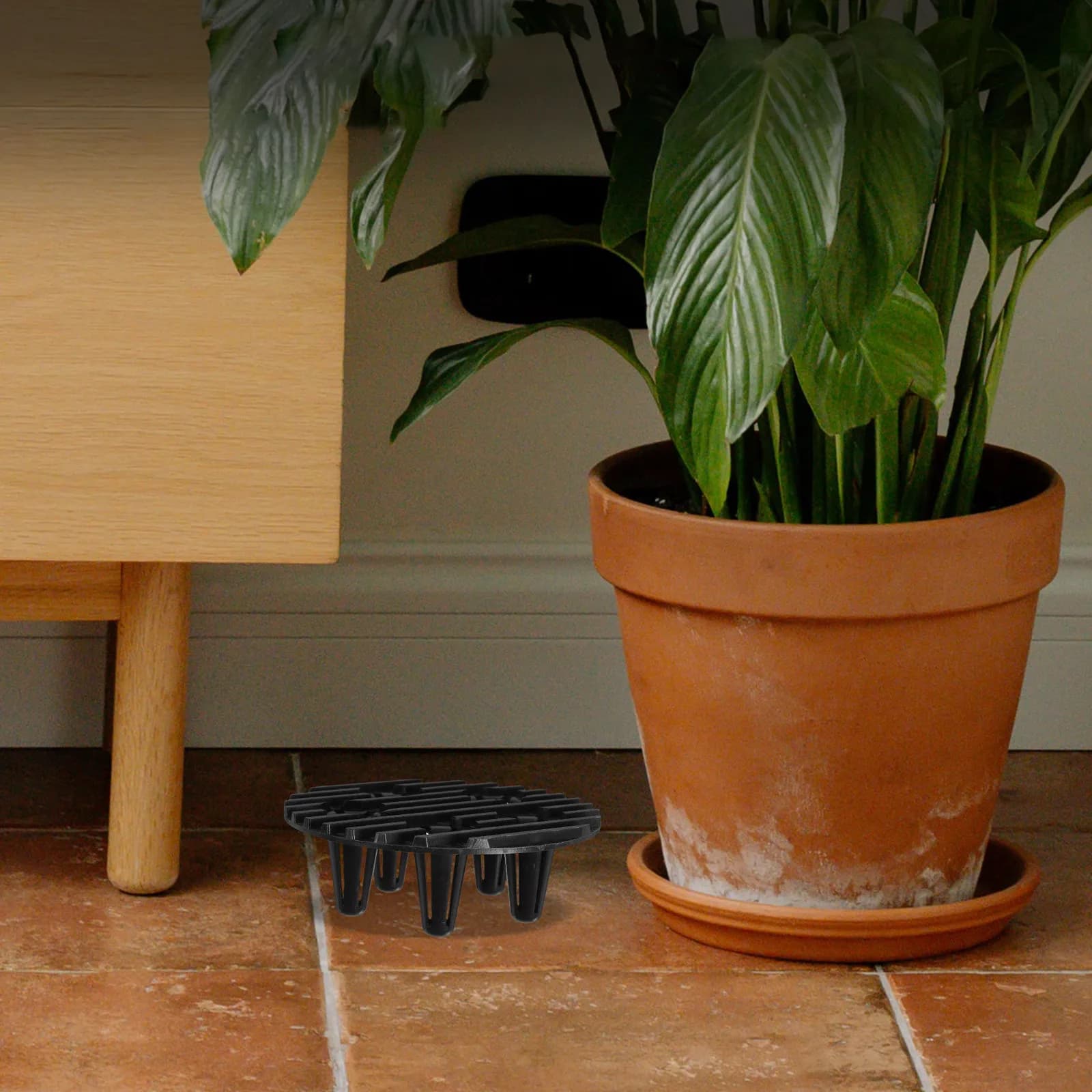 10 Pezzi Piedini Antiscivolo in Plastica per Vasi, Supporto per Fioriere, Supporto per Piante da Patio, Rialzo per Giardinaggio, Migliora il Flusso d'Aria e la Salute delle Radici, per Terrazze e Pavimenti