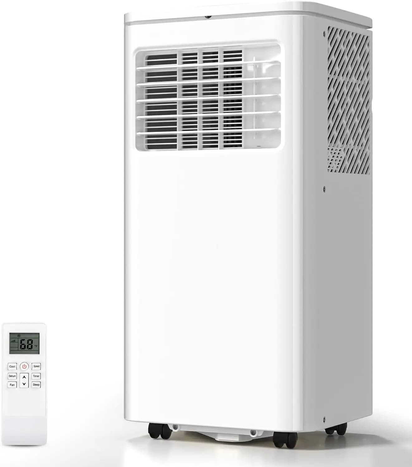 8000 BTU Portable Air Conditioner with Cooling, Fan, and Dehumidifier Functions, Includes Window Kits, Remote Control and LED Display, Sleep Modes, 24-Hour Timer - Ideal for Living Room and Bedroom