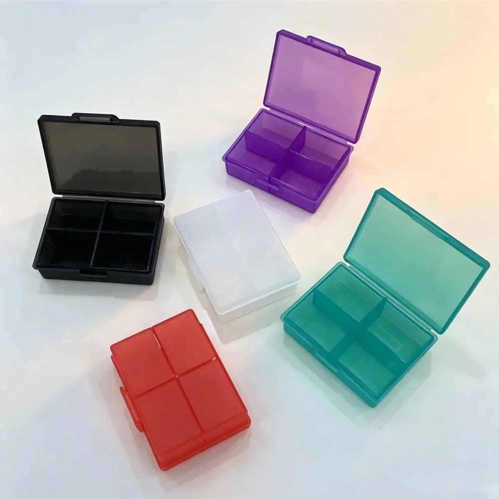 New Hot Small Portable Travel 4/8 Grids Pill Organizer Storage Container Box Case for Vitamins Supplements Fish Oils Medicine