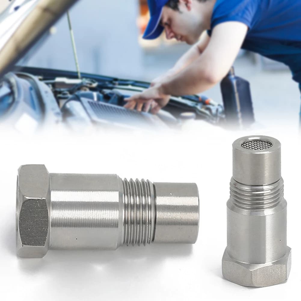 Car O2 Oxygens Sensor Spacer Adapter Easy Installation Wide Compatibility M18x1.5 Thread Size Stainless Steel Adapter Parts