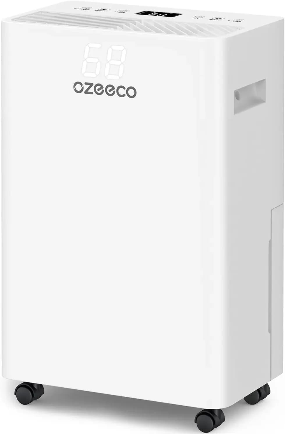 Dehumidifier for Basement up to 2500 Sq.Ft, Home Dehumidifier Max 34 Pint/Day, with 0.45 Gal Water Tank, Drain Hose, Ionizer