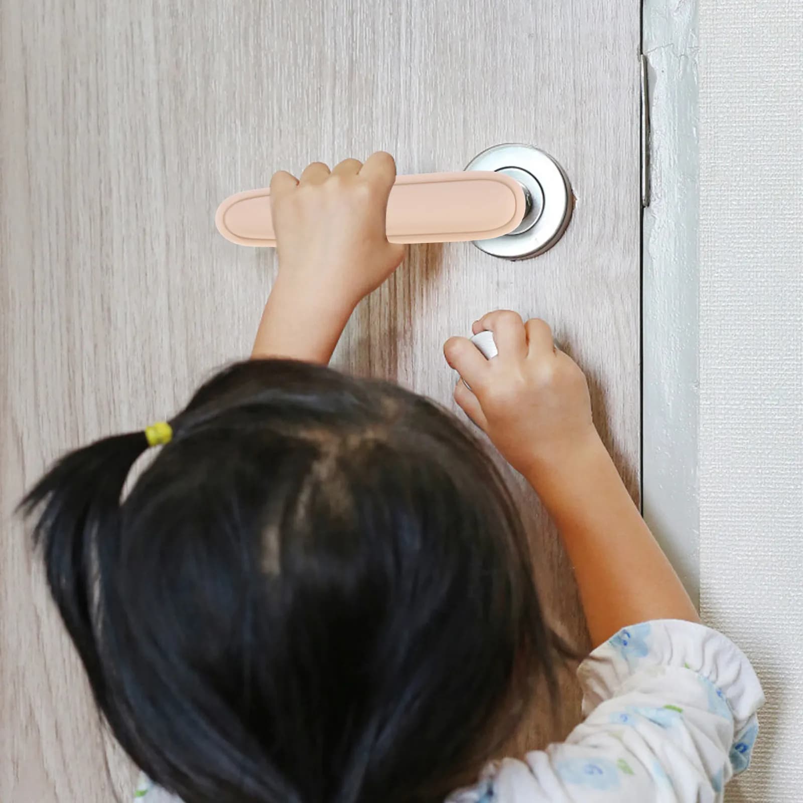 2 Pezzi Copri Maniglia in Silicone, Protezione Antiurto per Maniglie delle Porte, per la Sicurezza