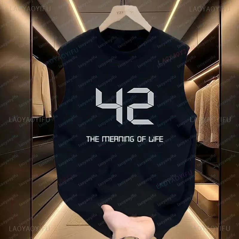 42 Life Universe Everything Science Fiction Space Canotte senza maniche Divertenti streetwear con grafica Canotte da uomo Ropa Hombre Tanks