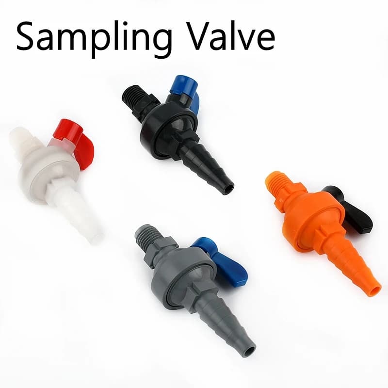 1 Pezzo Valvola di Campionamento a Pagoda G1/4" in PVDF, Connettore Rapido UPVC, Giunto per Acquario PPH, Raccordo Rapido CPVC per Tubi, Accessori da Laboratorio