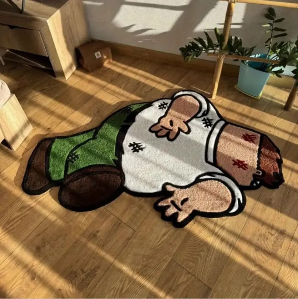 VIKAMA Carton-shaped carpet, soft bedside table, non-slip mat for living room wardrobe, home decoration