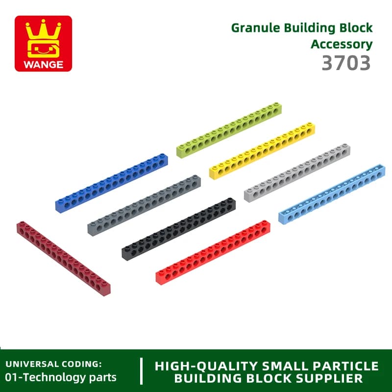 Wange 18 Pz/lotto 3703 1x16 Fori Spessi Bulk Building Blocks Moc Accessori Compatibile con Giocattoli di Mattoni Confezione Regalo Per Bambini