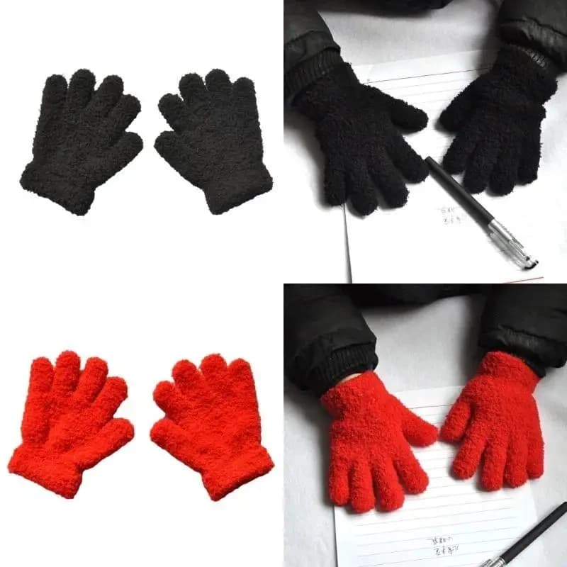 1-4 paia di guanti invernali in pile per bambini, guanti antivento antiscivolo per bambini con polsini elastici, guanti da sci e ciclismo