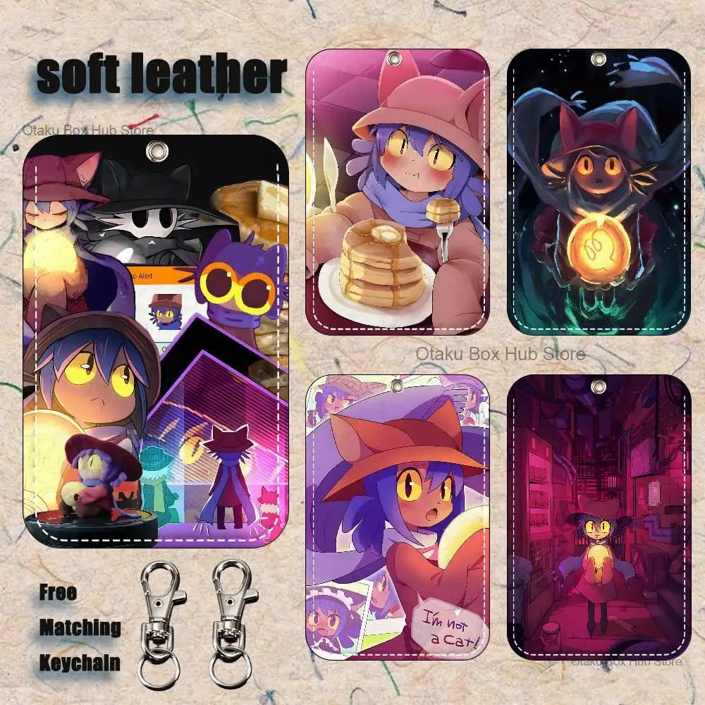 Anime N-Niko O-OneshotS Holder Keychain For Bank Business Work Card Holder Student Card Protective Case Bus Card