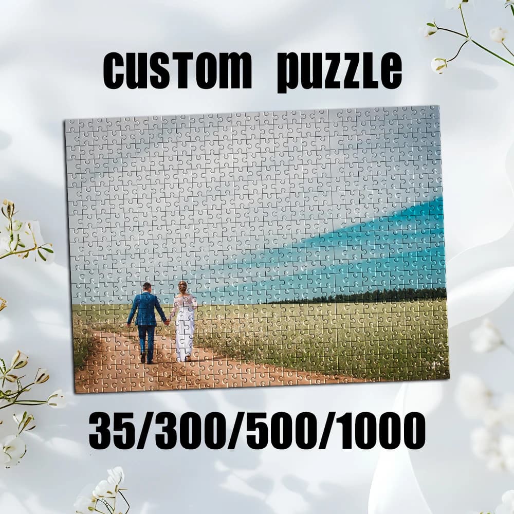 35/300/500/1000 Pezzi Puzzle Personalizzato con Foto di Coppia, Giocattolo Fai-da-Te, Decorazione da Collezione, Regalo di Crescita, Natale