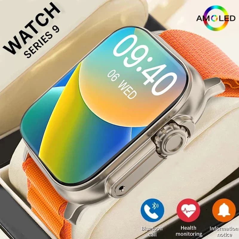 Nuovo Smart Watch 9 Ultra Gen 2 Orologio Ultra IWO Orologio Ultra NFC Smartwatch Serie 9 Chiamata Bluetooth Orologio fitness wireless da 2,2 pollici