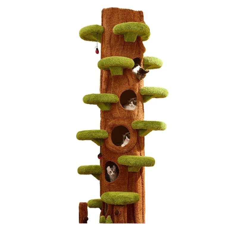 Telaio per arrampicata su albero Tongtian per gatti, grande piattaforma per saltare sull'albero per gatti integrata
