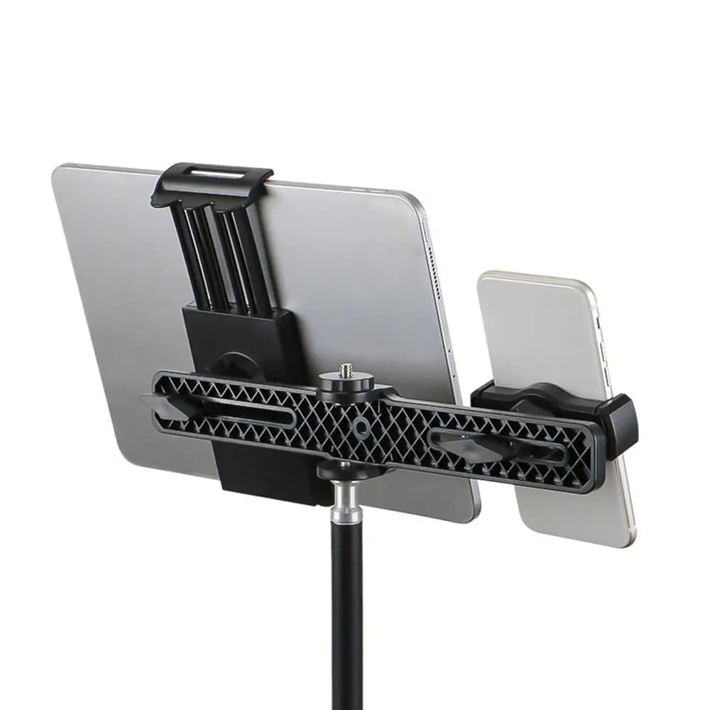 Multi-angle Adjustment Mobile Phone Bracket Stable Dual Crossbar Video Recording Stand 360° Rotation Mobile Photography Tripod