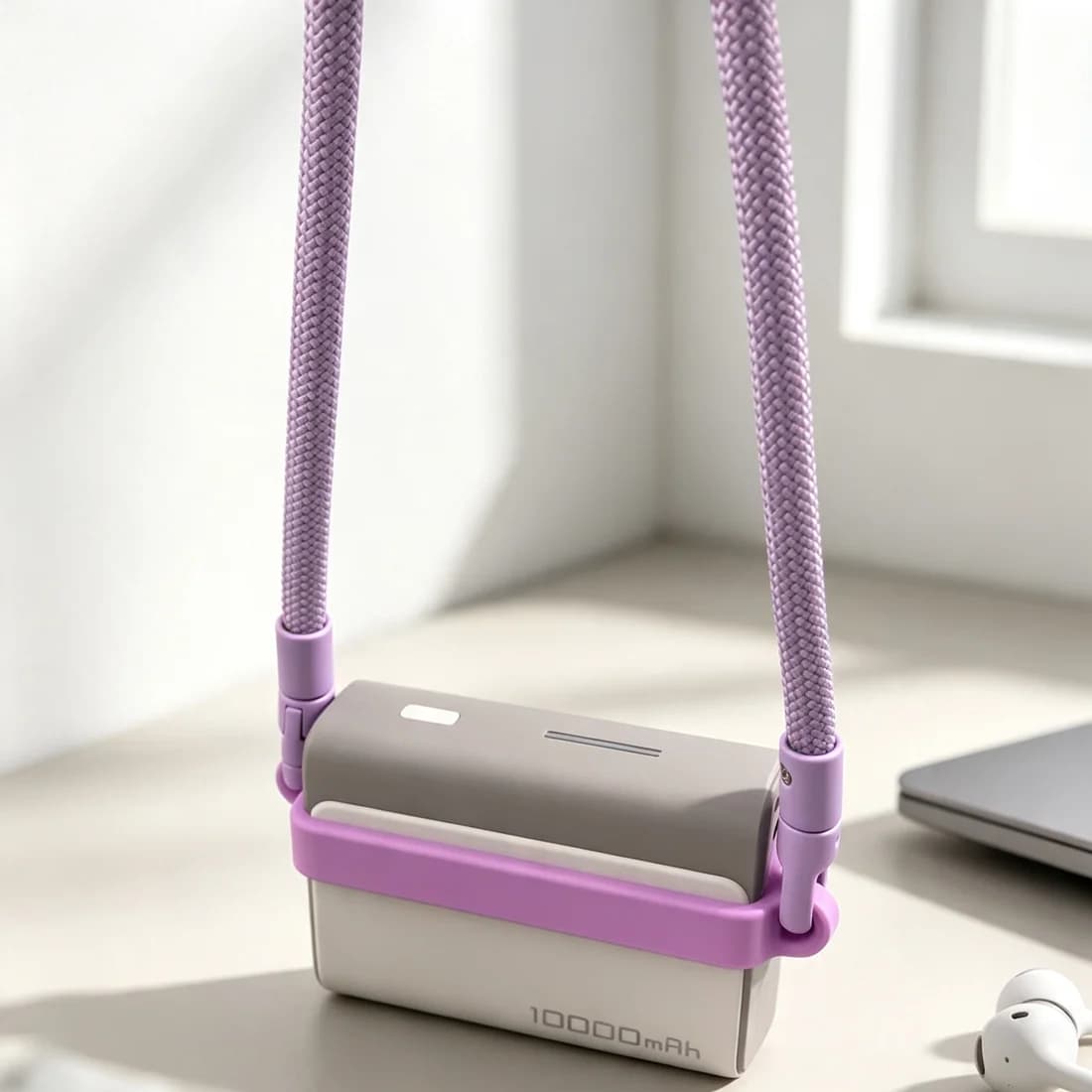 1pcs Multi-purpose Silicone Hanging Ring Holder with Portable Handle Strap Rope for Water Bottle coffee Cup Power bank and more