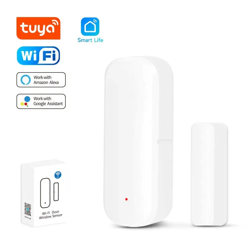 iHseno Tuya WiFi Sensore porta Sensore finestra Smart Home WiFi Rilevatore porta SmartLife APP Controllo remoto per Alexa Google Assistant