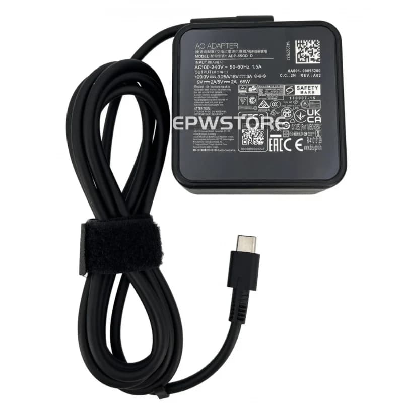 DW 65W 3.25A AC Adapter Charger For Asus Vivobook 18 M1807HA M1807HA-S8098WS Type-C