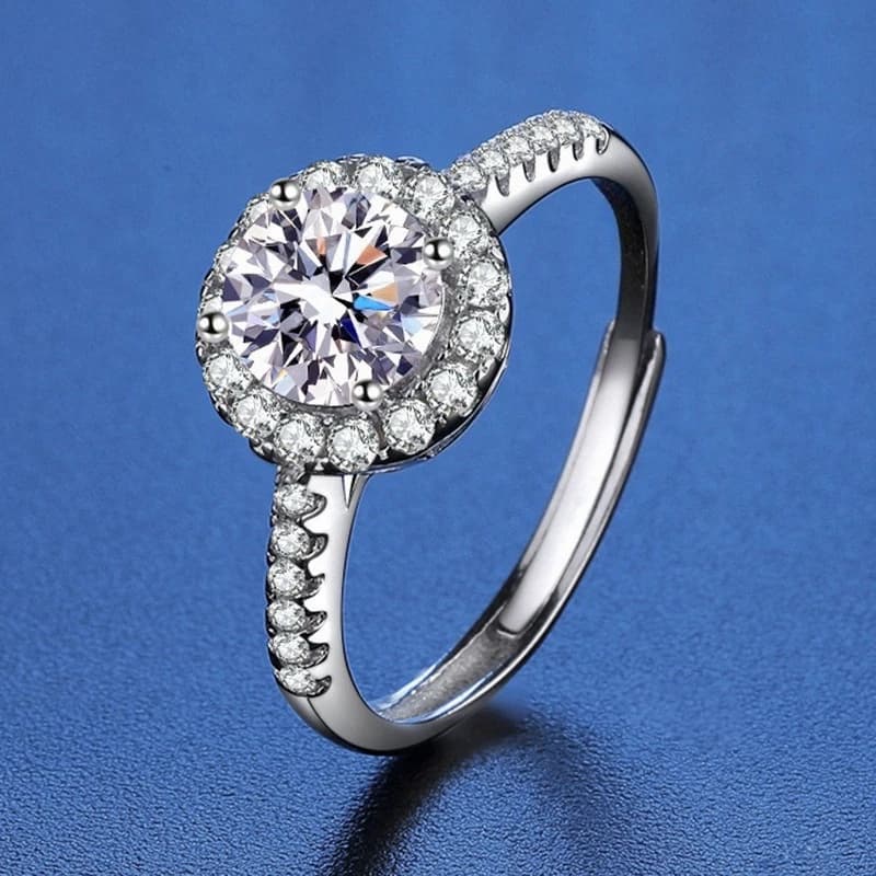 1pc 8-Heart 8-Arrow 1ct Full Zircon Open Round Wedding Band Ring Womens Daily Wedding Party Wear Best Gift for Lovers & Friends