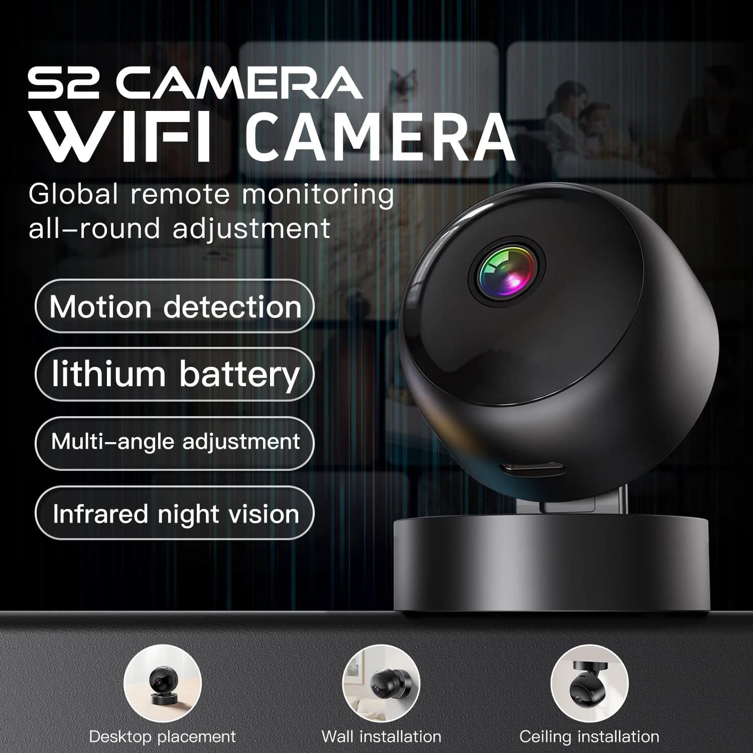 1080P HD Mini Security Camera FullHD WiFi Surveillance With 2 Way Audio Motion Detection Infrared Night Vision Security Move