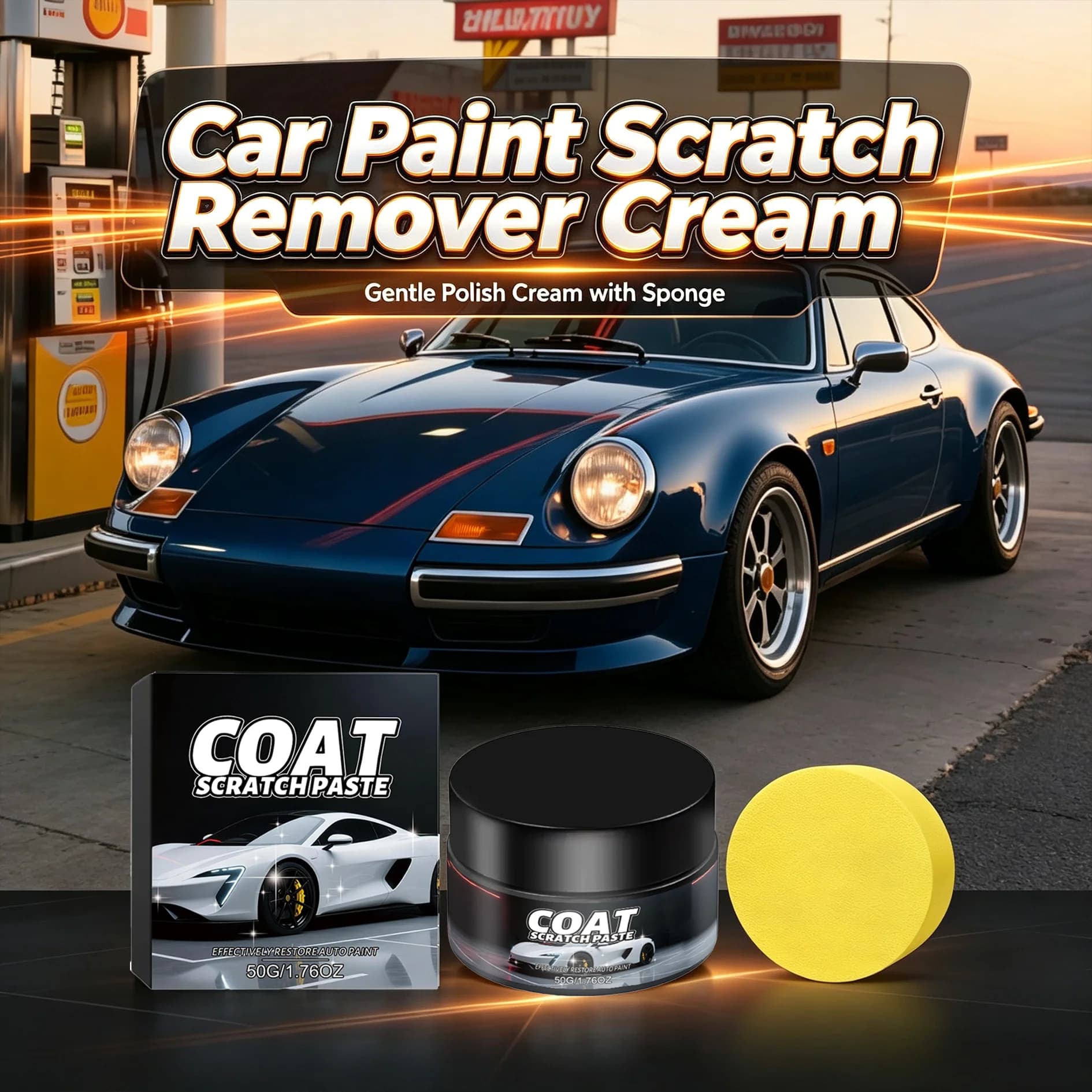 Car Paint Scratch Remover Cream Gentle Automotive Polish For SUV Truck RV Exterior Detail Restore Car Paint Surface Waxing Kit