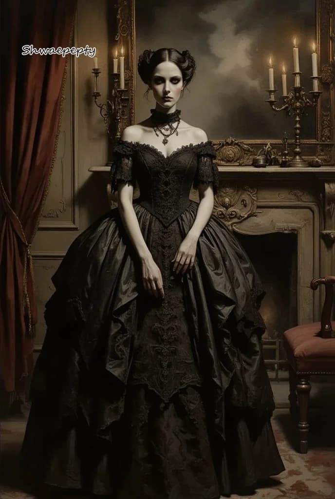 Abito da ballo medievale Steampunk Abito da ballo gotico nero per occasioni speciali con spalle scoperte Maniche corte Corsetto Vestido personalizzato