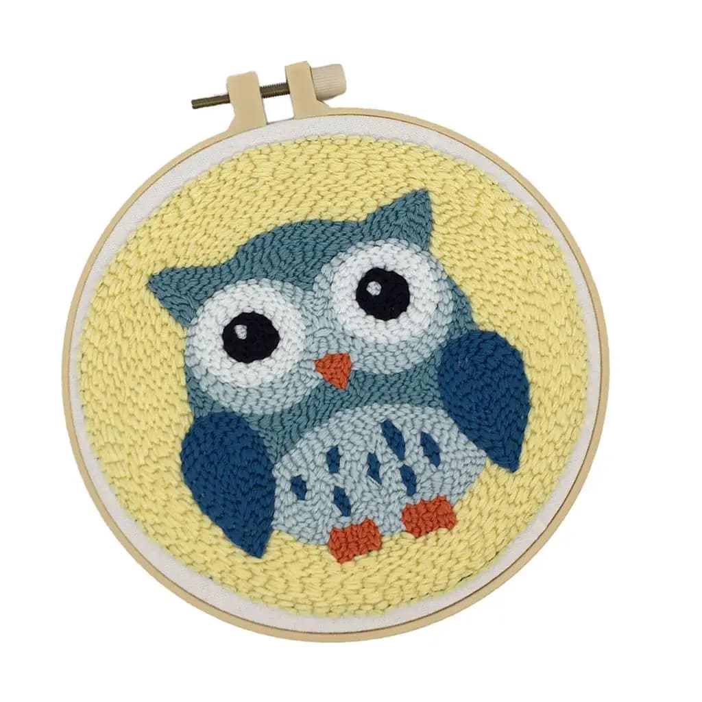 Punch Needle Kit for Beginners Yarn Stitching Set Embroidery Accessory for DIY Home Wall Hanging