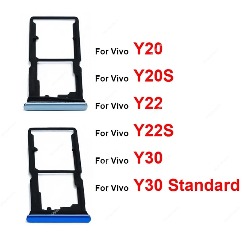 Vassoio della scheda SIM per Vivo Y20 Y20S Y22 Y22S Y30 Y30 Standard 4G Sim Card Vassoio Slot Card Adattatore Supporto Parti di riparazione
