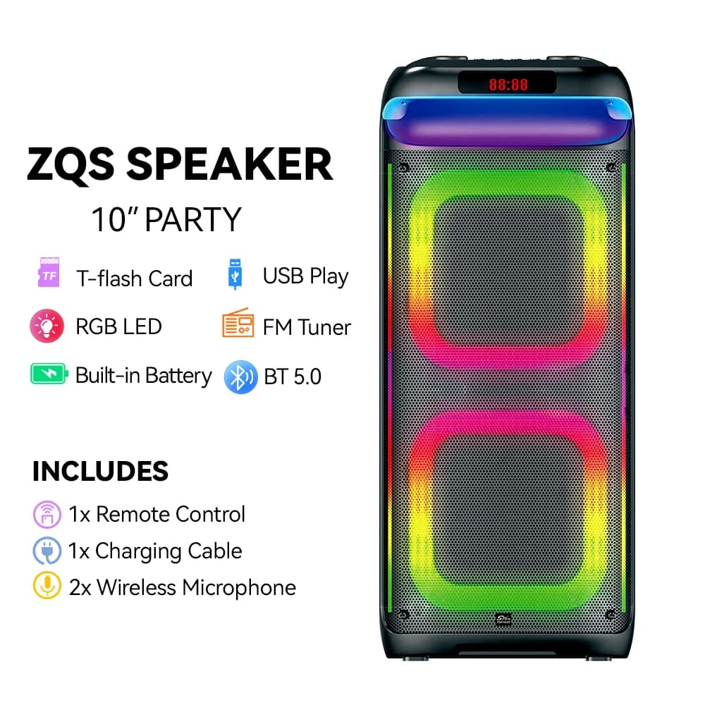 SING-E ZQS10220 Macchina per karaoke portatile Blue-tooth Bestseller Microfoni RGB ad alta potenza Telefono cellulare da esterno