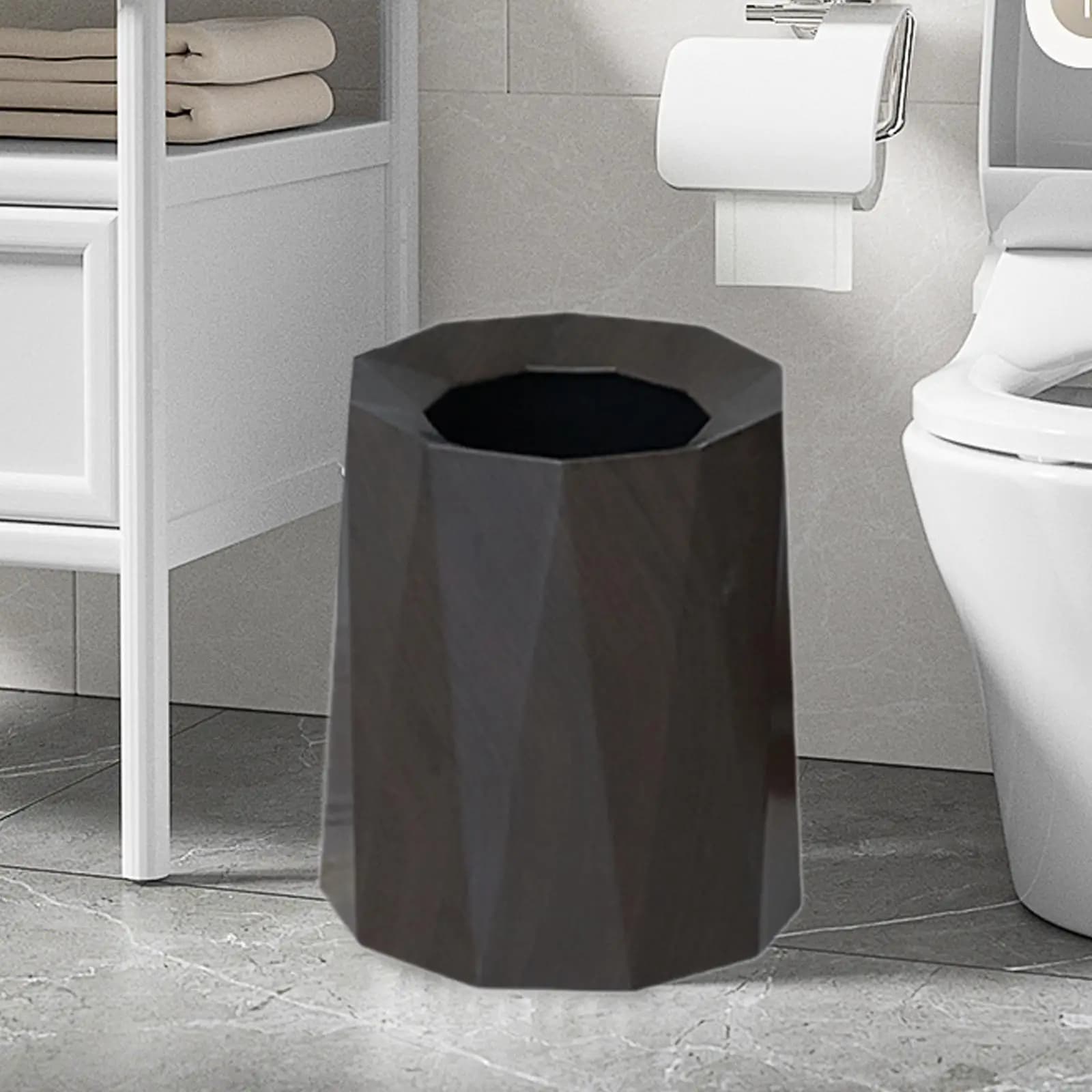 Cestino per Rifiuti Decorativo, Elegante e Versatile, Moderno Contenitore per Spazzatura per Bagno, Casa, Lavanderia, Interni