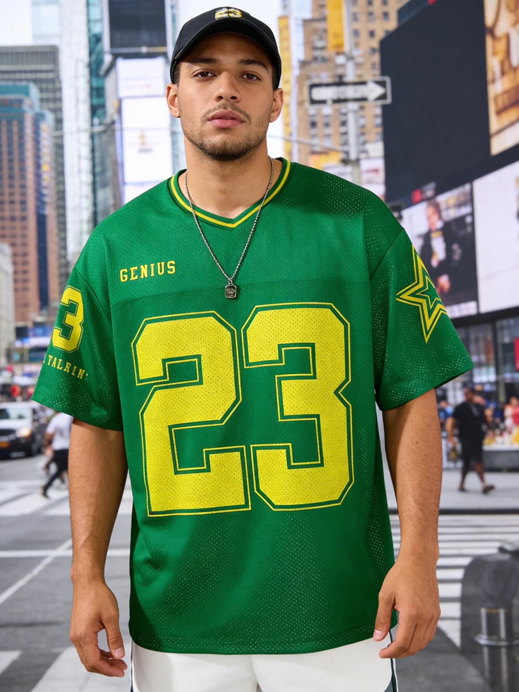 Men Summer Mesh T Shirt Number 23 Print Jersey Tee Casual Short Sleeve V Neck Top Fashion Sporty Streetwear