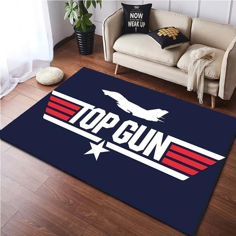 Top Gun Fighter Tom Cruise Tappeto per soggiorno Decorazione domestica Camera da letto Comodino Tappetino antiscivolo Corridoio Balcone Tappeti