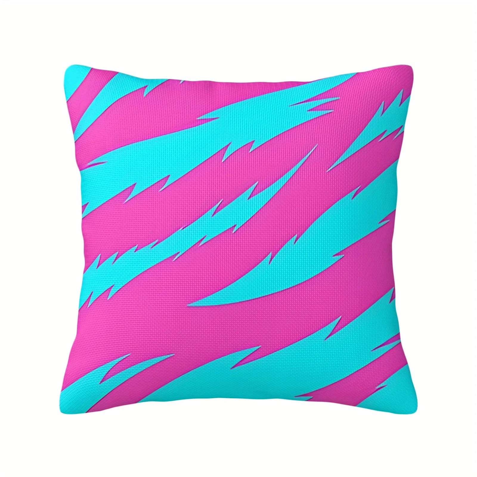 Pink and Turquoise Abstract Stripes Pillowcase, Modern Geometric Cushion Cover Colorful Home Decor Living Room Sofa Throw Pillow