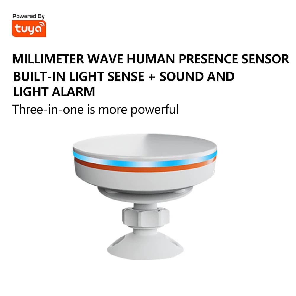 ZigBee 3.0/Wifi sensore di presenza umana 5V MMwave 24G Radar con allarme sirena rilevamento del movimento Tuya/Smart Life domotica