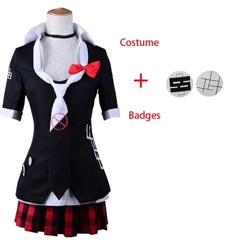 NewNew Danganronpa Anime Junko Enoshima Embotamento Inushio Kimuchi Happy Havoc Dangan Ronpa Costume Cosplay / Parrucca GA200c;5,v'8.