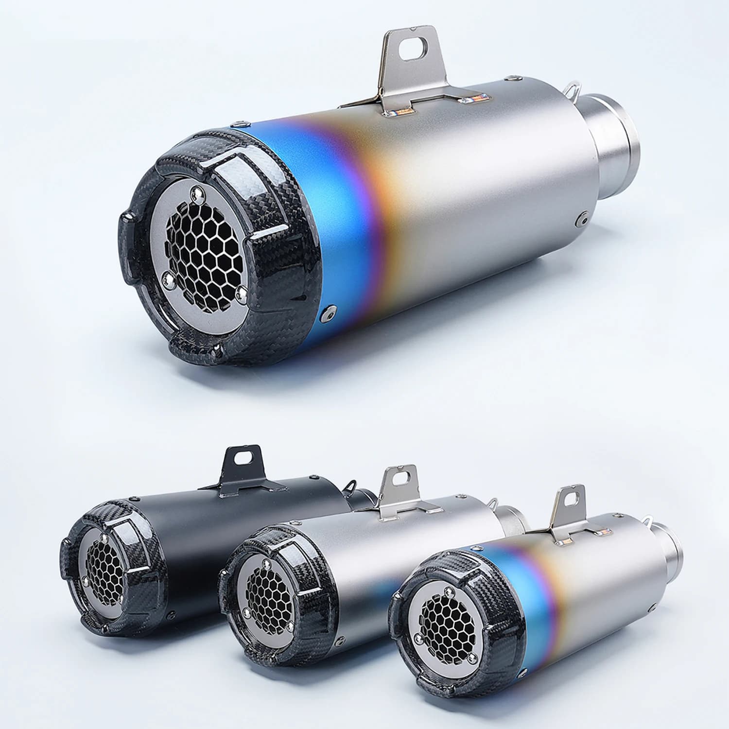 Silenziatore universale da 51 mm in fibra di carbonio GP-Project per moto, compatibile con PANIGALE V4, R3, Z900, DUKE 390, RC390, 450RR