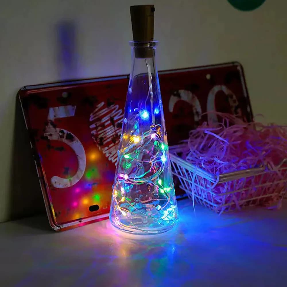 LED Wine Bottle Lights Copper Wire Cork String Lights waterproof Garland DIY Fairy Lights Bar Christmas Wedding Decoration