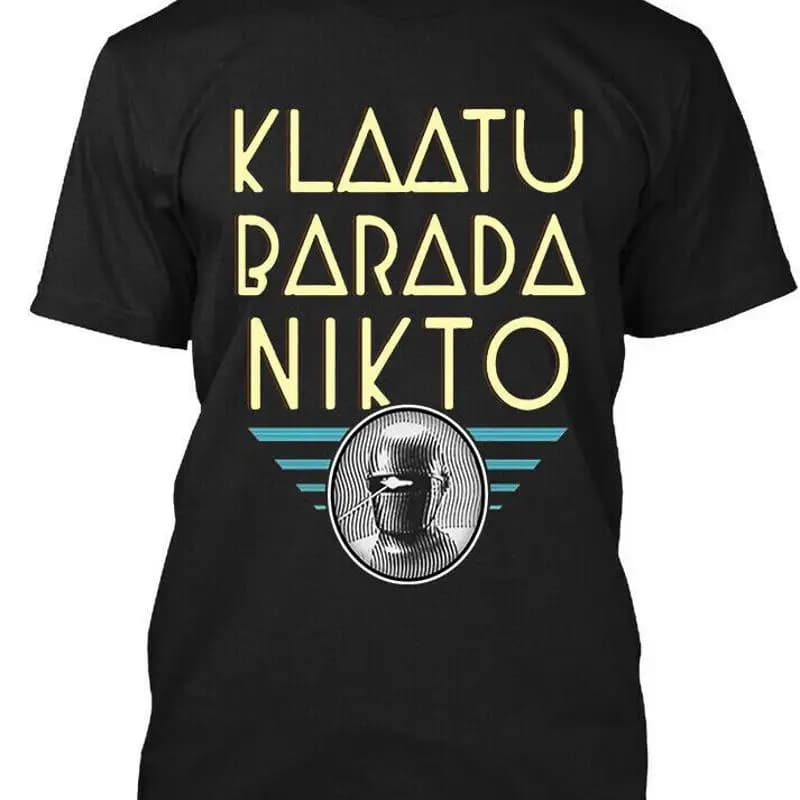 Nwt Klaatu Barada Nikto The Day Earth Stood Still Movie T Shirt Size S 3Xl