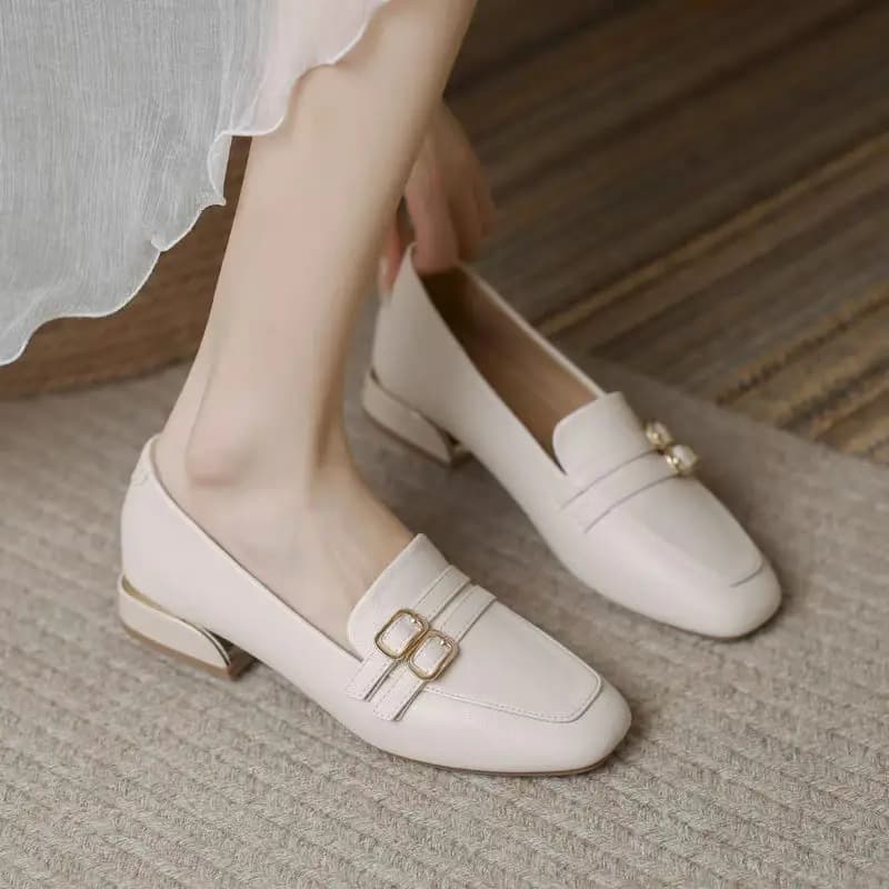 Mocassini stile sera da donna 2025 Nuovi arrivi Scarpe da guida Suola morbida estiva Slip On Tacco grosso Nessuna fatica Scarpe