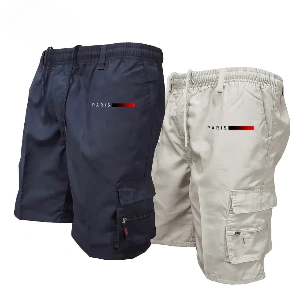 Men's Tactical Shorts Elastic Waist Cargo Work Shorts Men Outdoor Casual Street Style Jogging Shorts Loose Work Casual Shorts