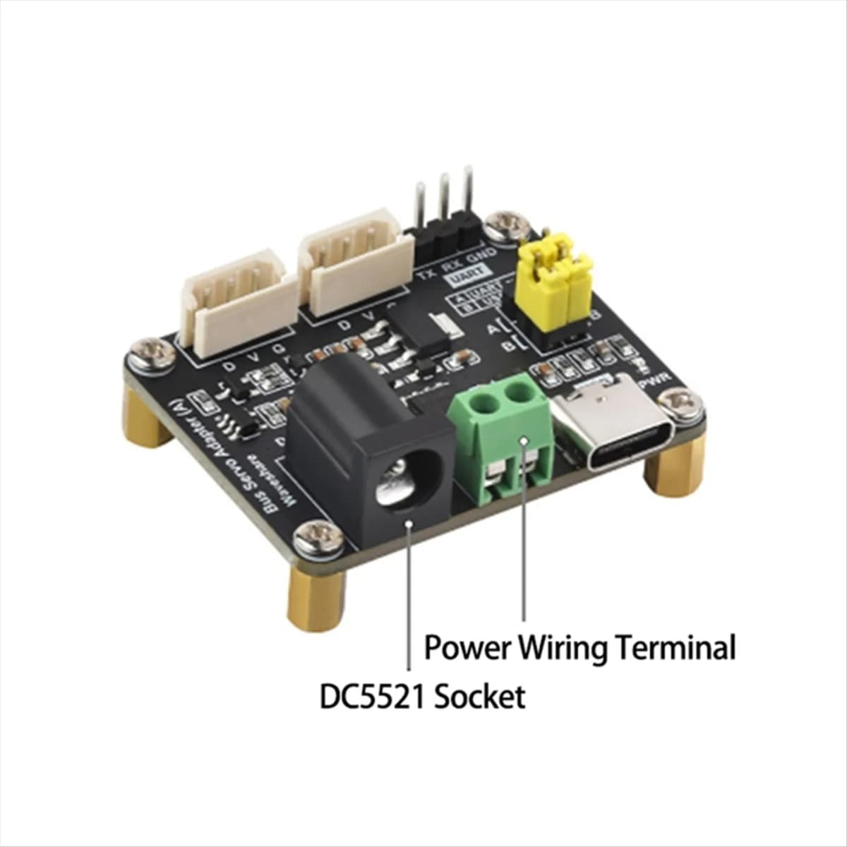 #93A Servo Driver Board,Serial Bus Servo Driver Board for Raspberry Pi/for Arduino/ESP32 (Black)